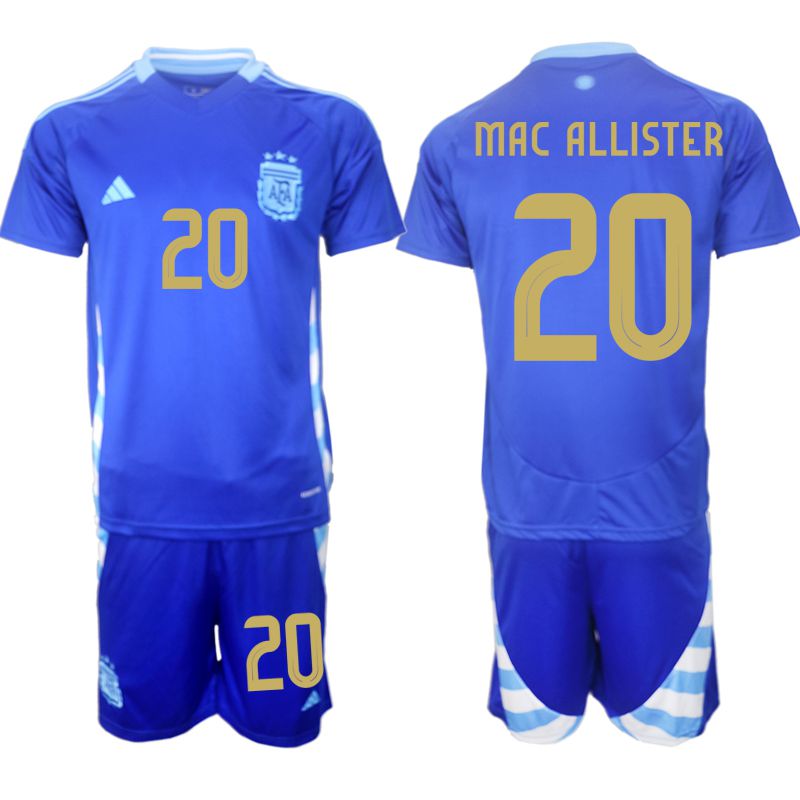 Men 2024-2025 Season Argentina away blue 20 Soccer Jersey